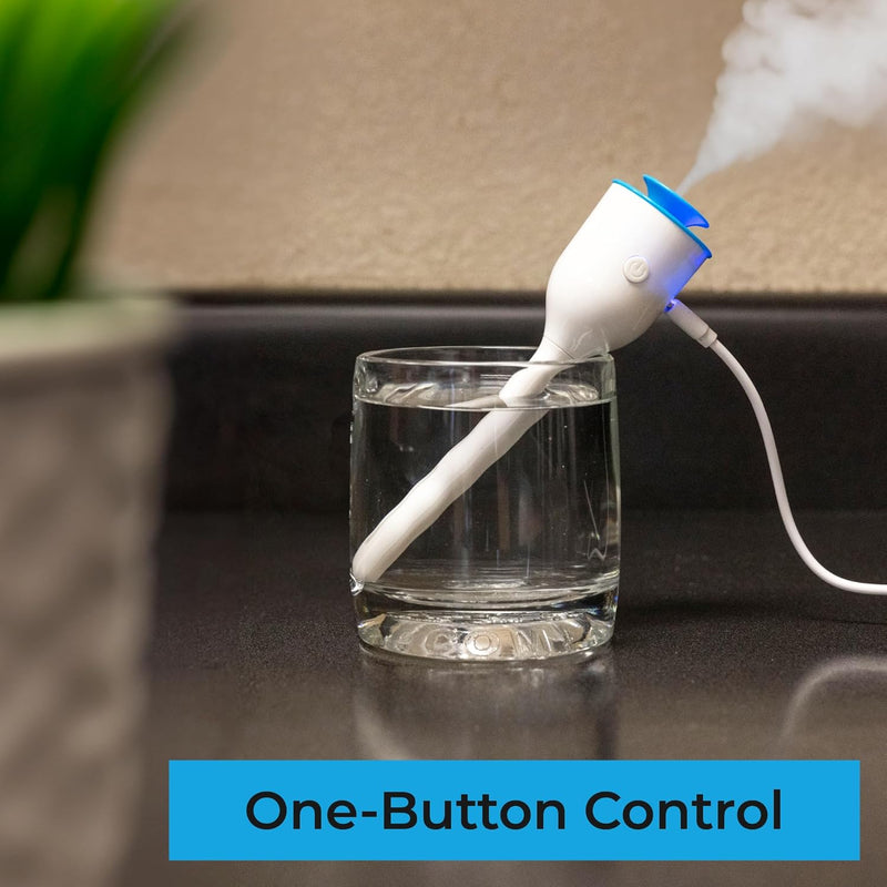 Mini Portable USB Rechargeable Humidifier – Ultra-Quiet Travel Humidifier for Home, Office & Plants