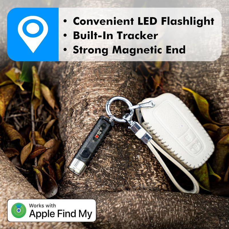 Travel Depot Magnetic Flashlight & Find My Keychain – Rechargeable, Trackable
