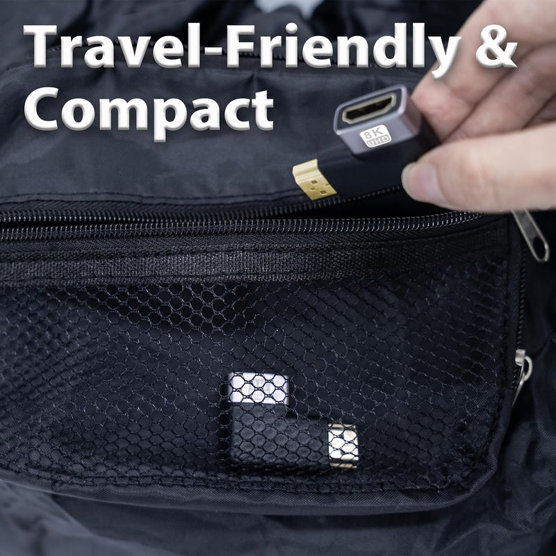 Cyberguys HDMI 90° & 270° Adapter 2-Pack – Right Angle HDMI Coupler, 8K/4K Support