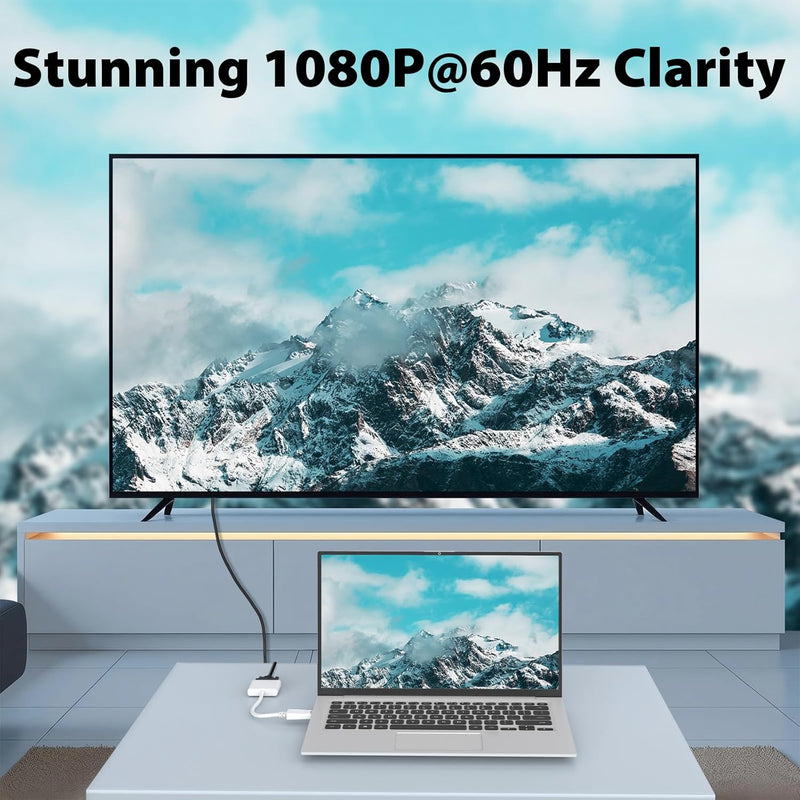 Cyberguys DisplayPort (DP) to VGA Cable Adapter ā 1080P DP Male to VGA Female Converter for Monitor Projector HDTV ā Gold-Plated, Secure-Latch Display Port Connector ā 1/2/5 Pack for Laptop PC Desktop