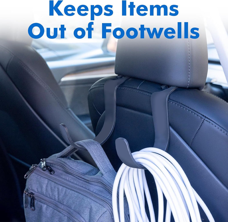 TRAVEL DEPOT XL Heavy-Duty Car Headrest Hooks – Universal Vehicle Seat Hangers