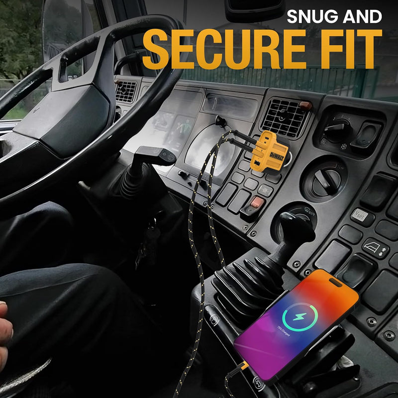 DEWALT Heavy Duty 4-Port USB-C Car Charger – 60W PD Multiport Adapter