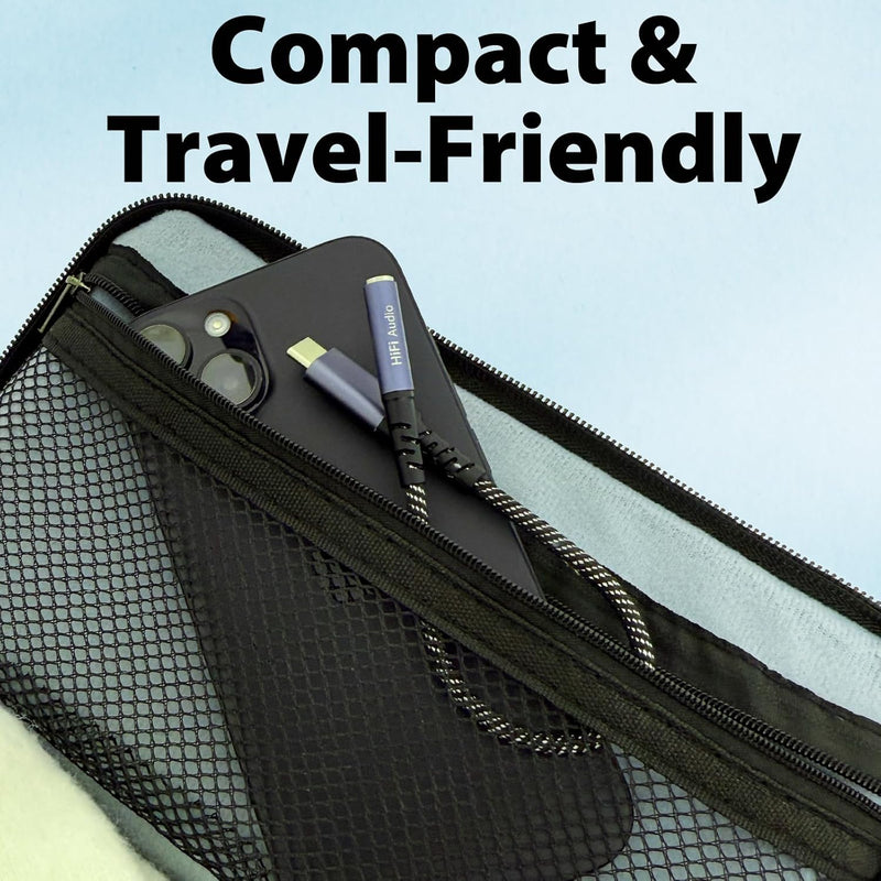 Cyberguys USB-C to 3.5mm Audio Adapter – Hi-Fi DAC Headphone Jack Dongle w/Mic