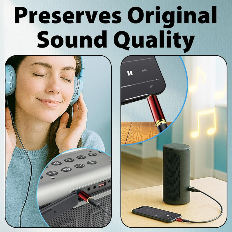 Cyberguys 2-Pack Headphone Adapter Kit – 3.5mm to 1/4 & 1/4 to 3.5mm Audio Converters