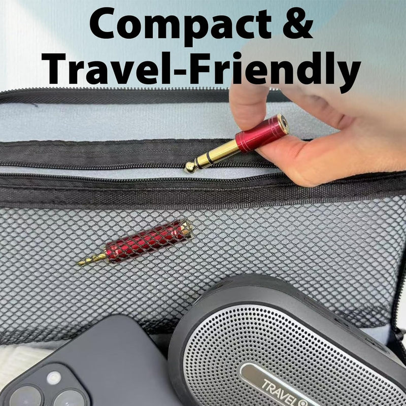 Cyberguys 2-Pack Headphone Adapter Kit – 3.5mm to 1/4 & 1/4 to 3.5mm Audio Converters