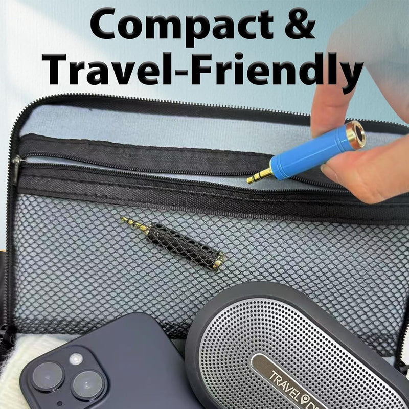 Cyberguys 2-Pack 3.5mm to 1/4 Adapter – Gold-Plated Stereo Jack Converter for Headphones & Amps