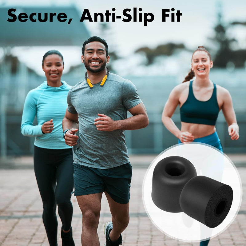 CYBERGUYS Custom-Fit Memory Foam Ear Tips – Noise-Isolating 3-Pair Replacement for DEWALT Earbuds (5.0–5.2 mm) + Storage Box