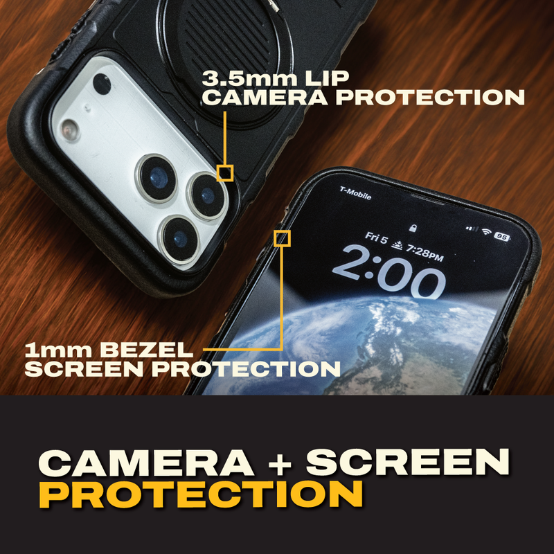 DEWALT iPhone 17 Air/Pro/Pro Max Magnetic Case – Rugged Shockproof Cover w/Stand