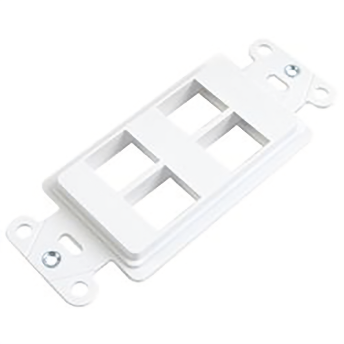 LEGRAND DECORATOR OUTLET STRAP, 4 PORT, WHITE