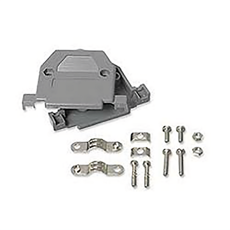 DB25 Plastic Hood – Gray Connector Cover with Screws for Serial Cables