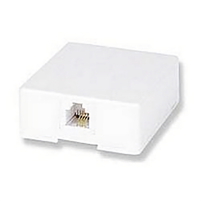 EXTERNAL PHONE JACK 6P4C, WHITE