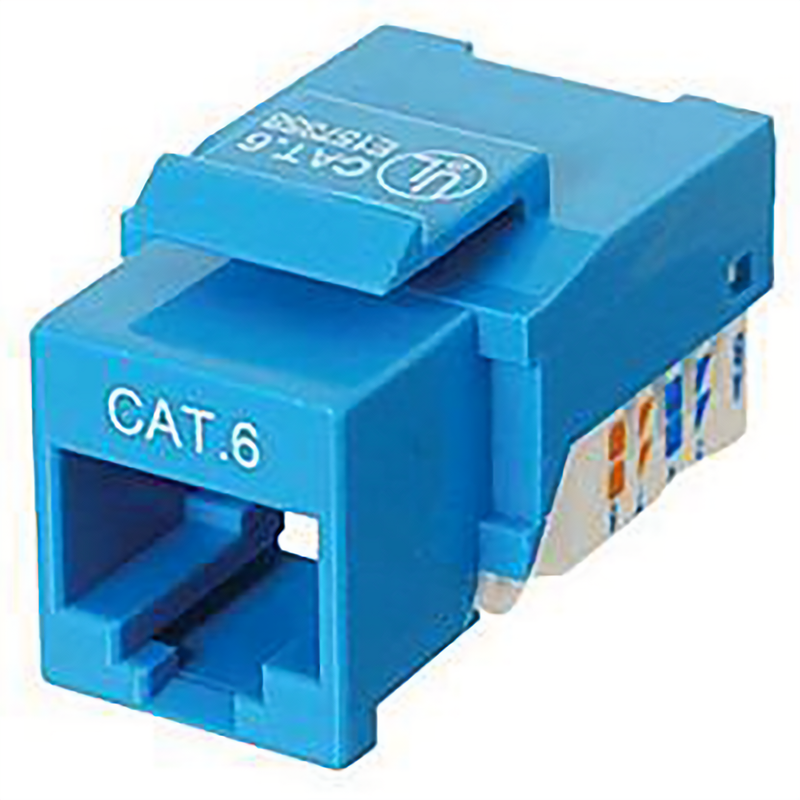 CAT6 RJ45 KEYSTONE JACK, TOOL-FREE