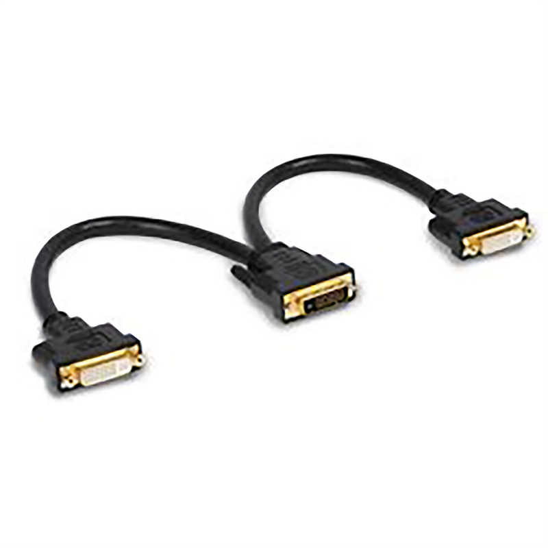 1FT DVI-D M TO DVI-D F X 2 SPLIT CABLE, BLACK
