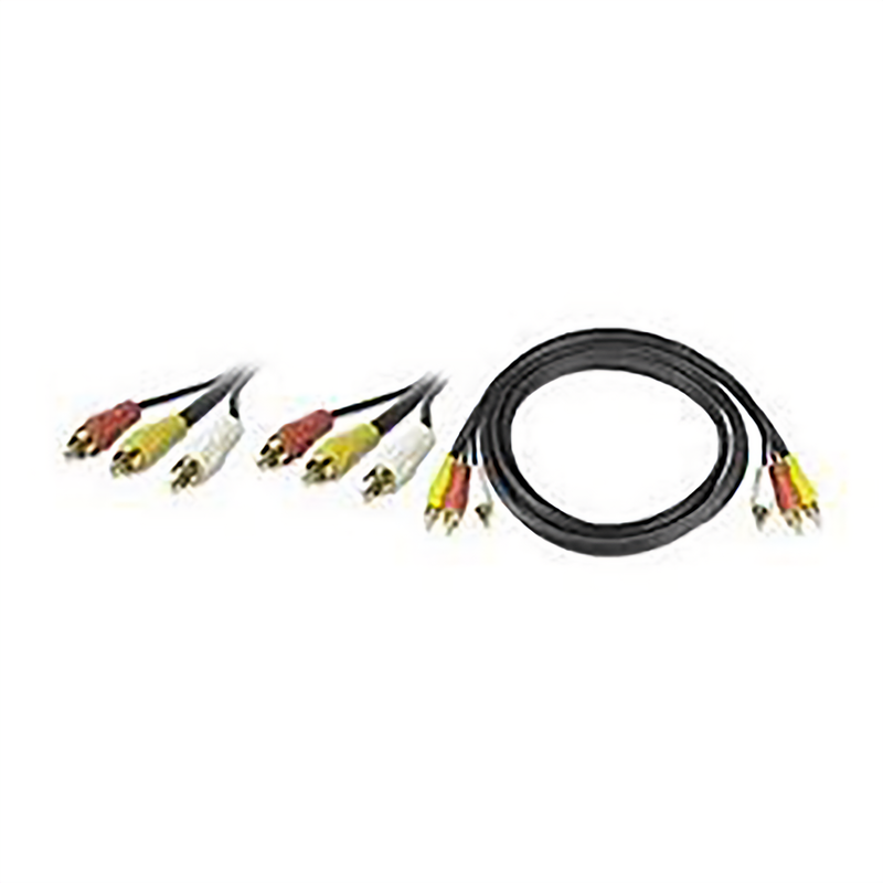 COMPOSITE VIDEO CABLE W/AUDIO, RCA PLUGS