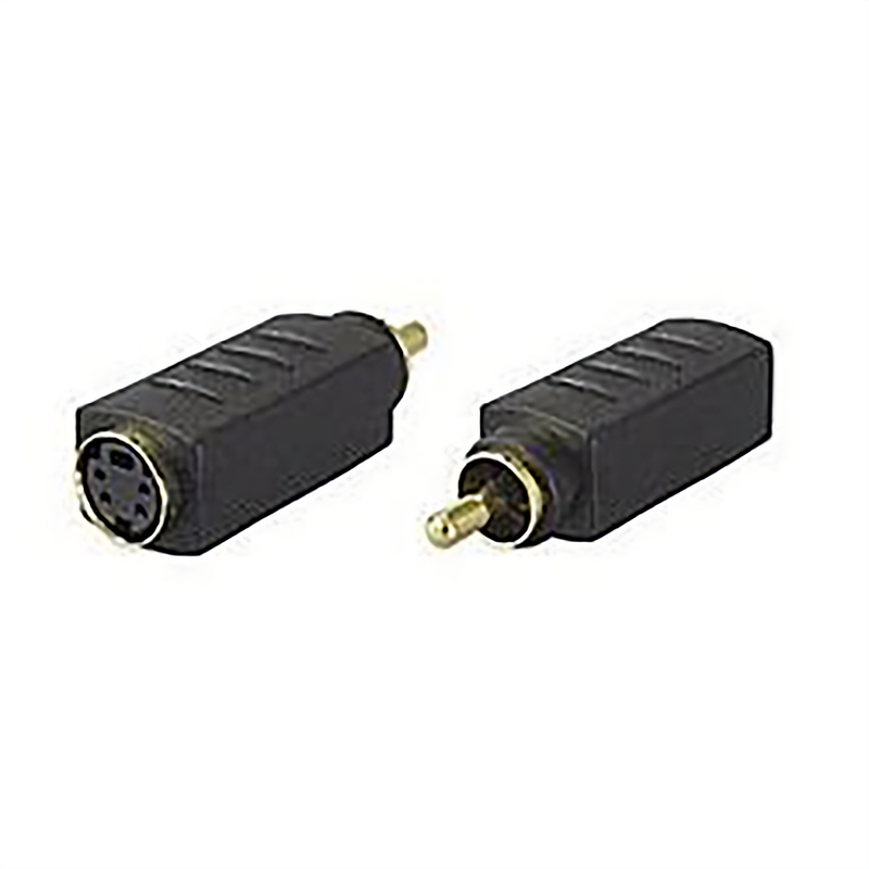 MINI DIN 4 FEMALE (SVIDEO) TO RCA MALE ADAPTER