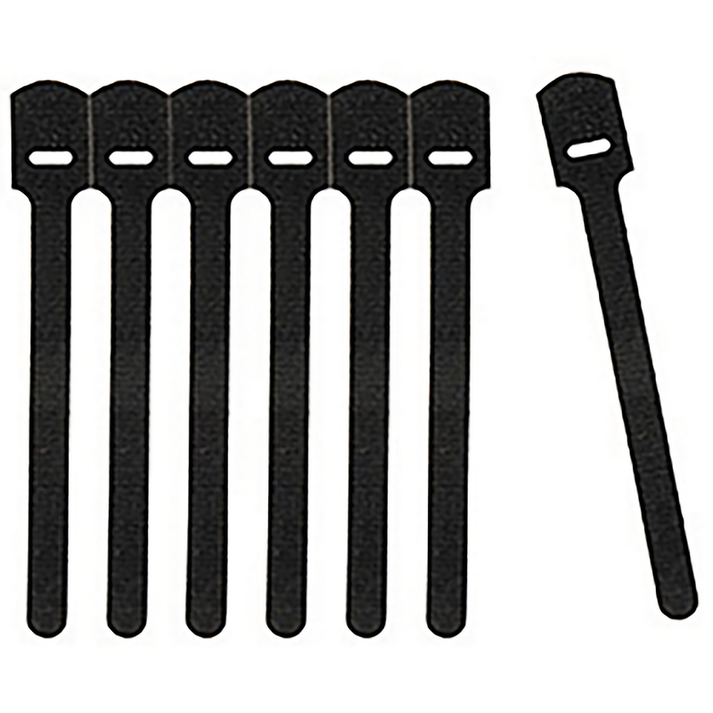 RIP-TIE MINI FUZZY ZIP TIES, BLACK
