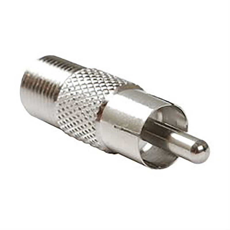 F CONNECTOR JACK TO RCA PLUG ADAPTER