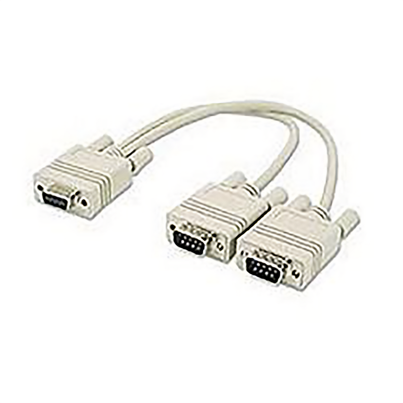 DB9 Serial Y-Cable – 2 Male to 1 Female RS232 Splitter for Data & Peripheral Connections