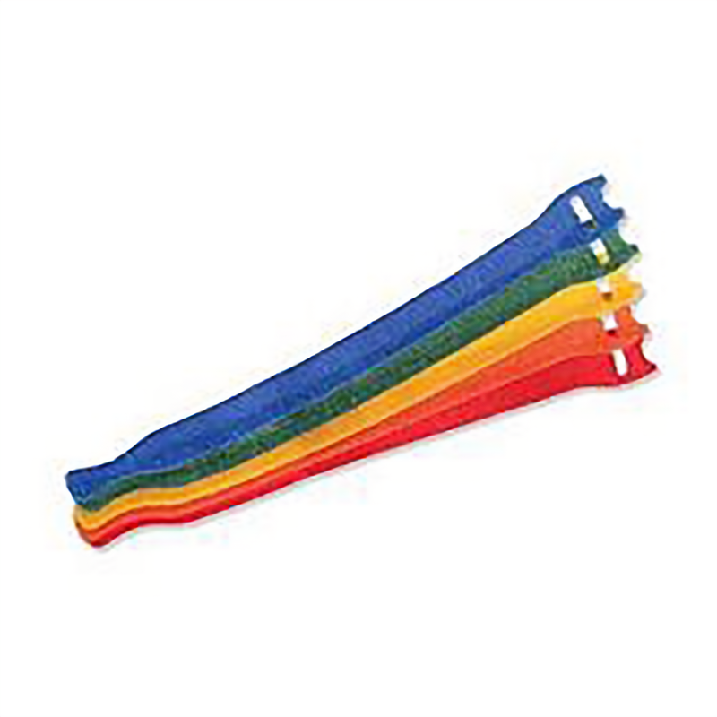 VELCRO Brand ONE-WRAP Cable Ties – 8in Reusable Hook & Loop, Assorted Colors, 5-Pack