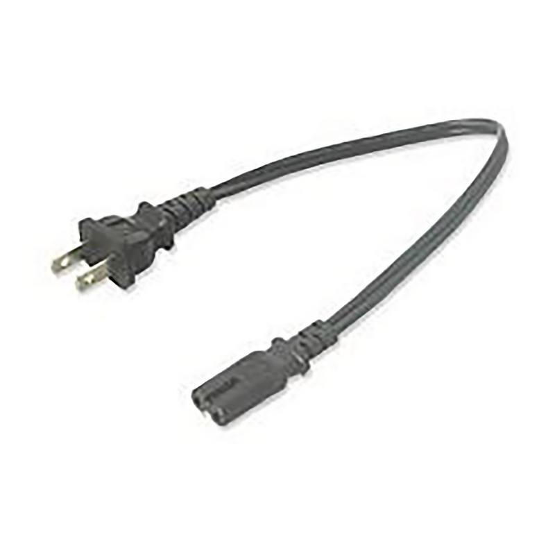 Notebook Power Cord – C7 Figure-8 Plug, 1FT Short AC Laptop Charger Cable