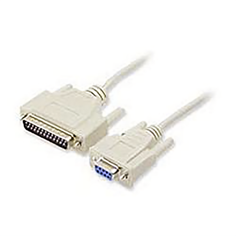 AT MODEM CABLE DB9F TO DB25M 6FT