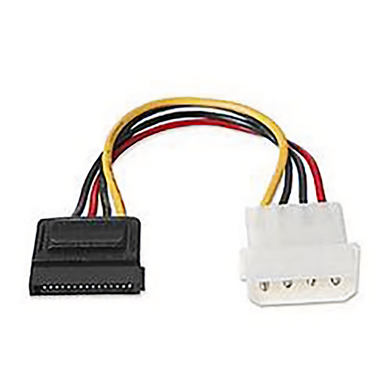 Serial ATA Power Cable – 4 Pin Molex to 15 Pin SATA Adapter for HDD & SSD