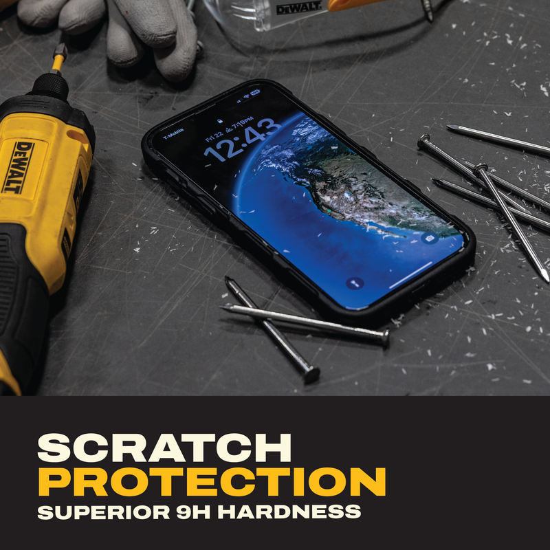 DEWALT Glass Screen Protectors for iPhone 17 Air/Pro/Pro Max (2-Pack) – HD Clear 9H Glass