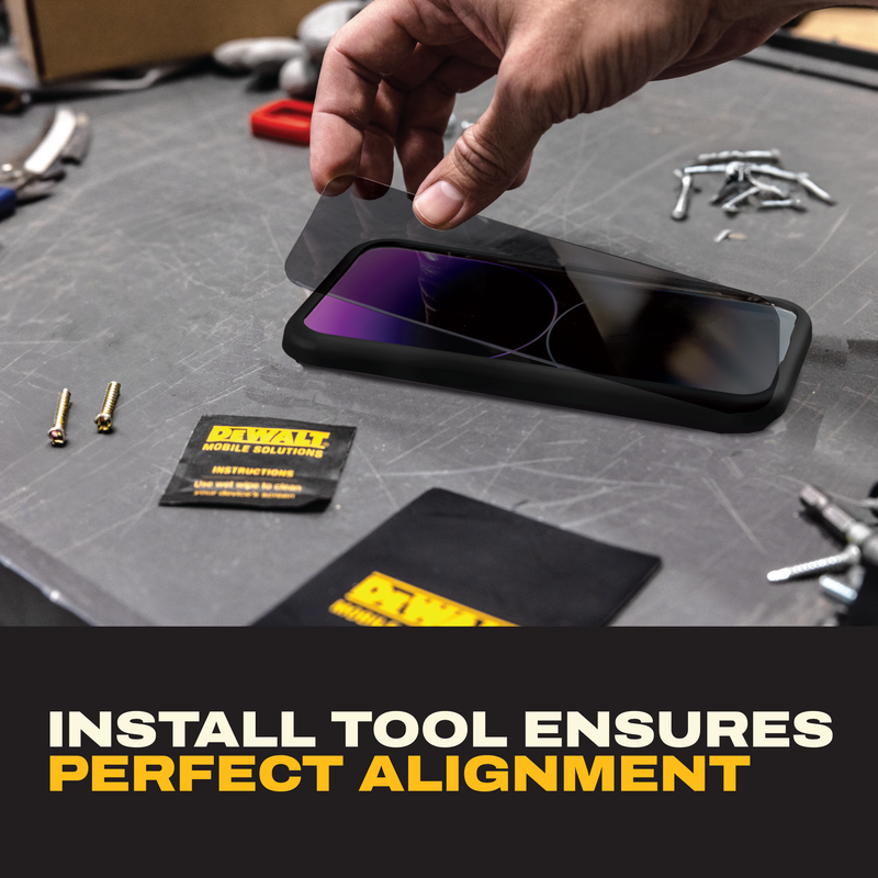 DEWALT Privacy Screen Protectors for iPhone 17 Air/Pro/Pro Max (2-Pack) ā Anti-Spy 9H Glass