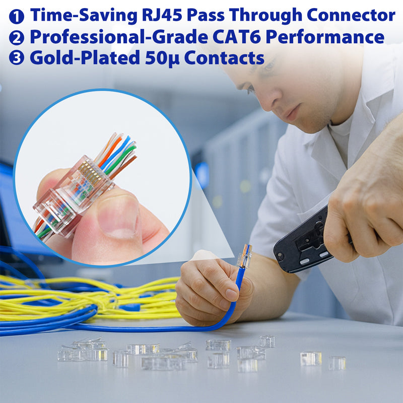 Cyberguys CAT6 Pass-Through RJ45 Connectors