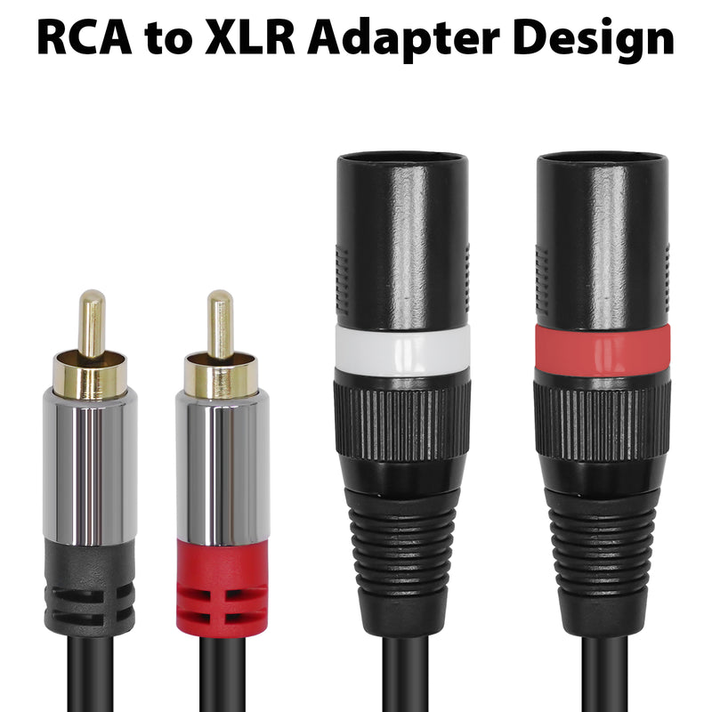 Cyberguys RCA to XLR Audio Cable – Bi-Directional Shielded Stereo Cord