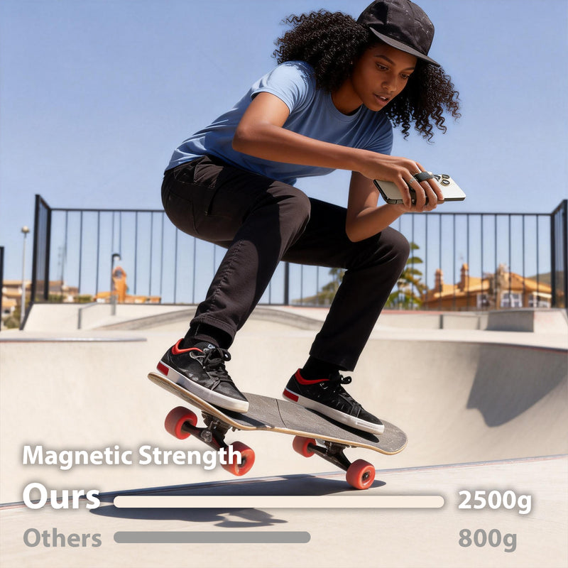 Cyberguys MagSafe Compatible Phone Grip with 360° Rotating Kickstand Stand