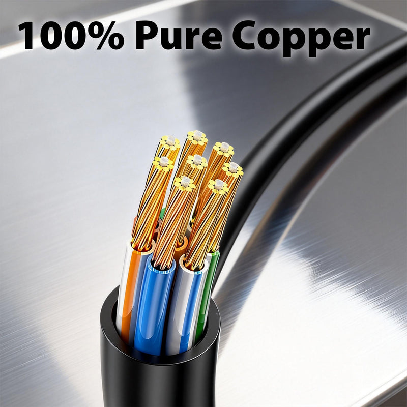 Cyberguys 10 Pack CAT6A Ultra Slim Ethernet Cable, 10Gbps Bootless Patch Cord