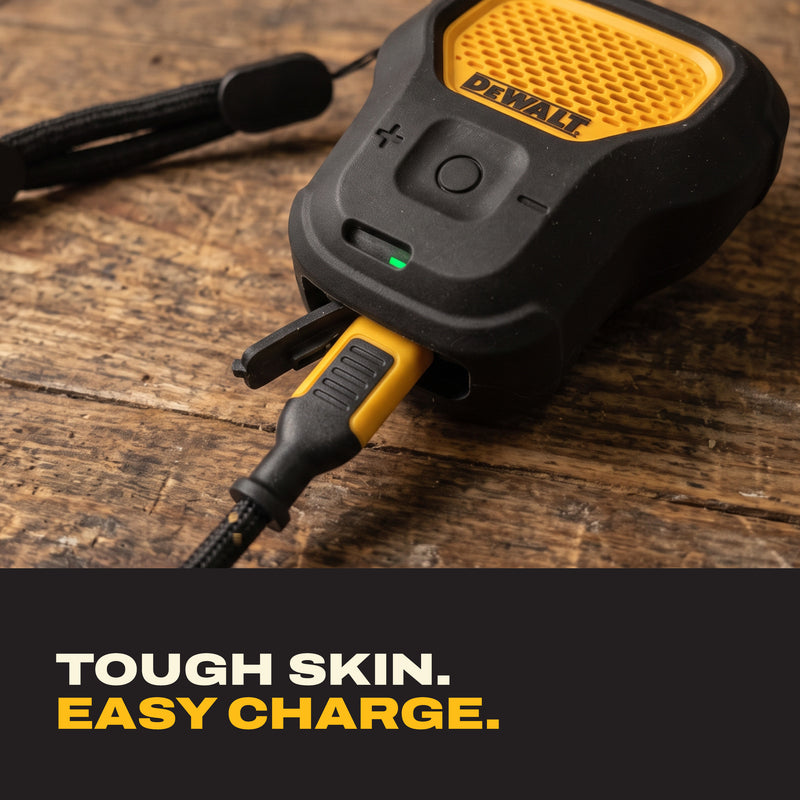 DEWALT Wearable Speaker Gift Bundle with Case, Silicone Sleeve and Carabiner