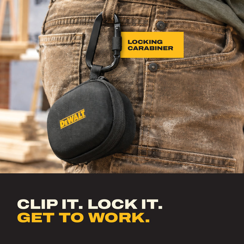 DEWALT Wearable Speaker Gift Bundle with Case, Silicone Sleeve and Carabiner