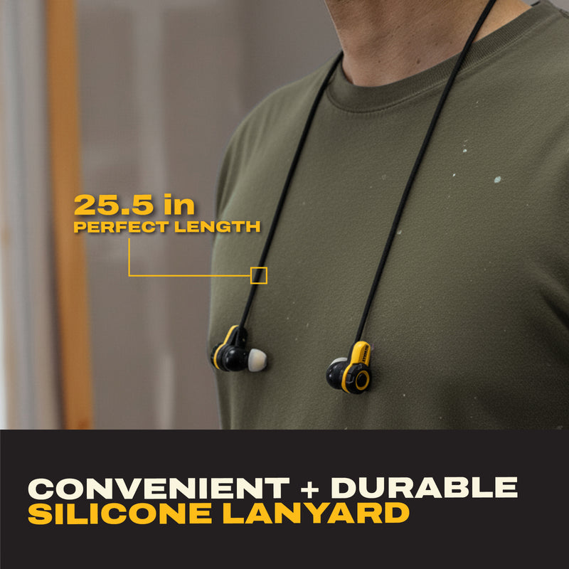 DEWALT Pro X2 ANC Wireless Earbuds Gift Bundle with Case and Carabiner
