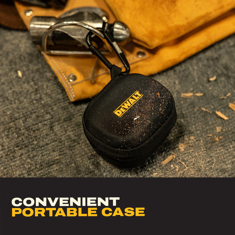 DEWALT Pro X2 ANC Wireless Earbuds Gift Bundle with Case and Carabiner