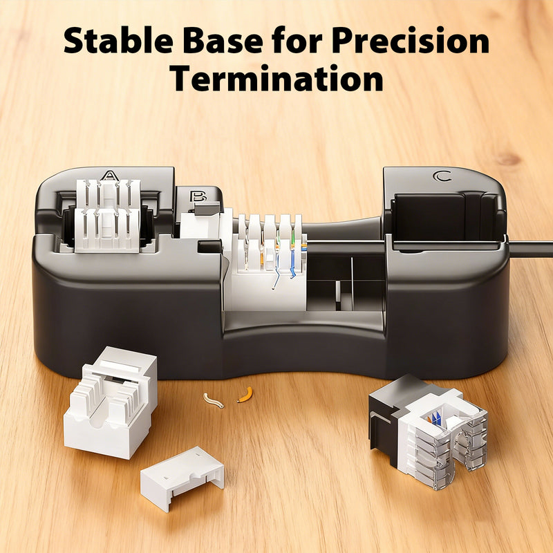 Heavy-Duty Keystone Jack Punch-Down Tool Stand for RJ45 & RJ11 Terminations