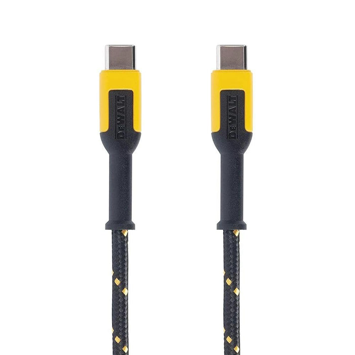DEWALT Heavy Duty USB-C to USB-C Cable (60W) Jobsite Fast Charger for iPhone 16/15, MacBook, iPad, Samsung Galaxy
