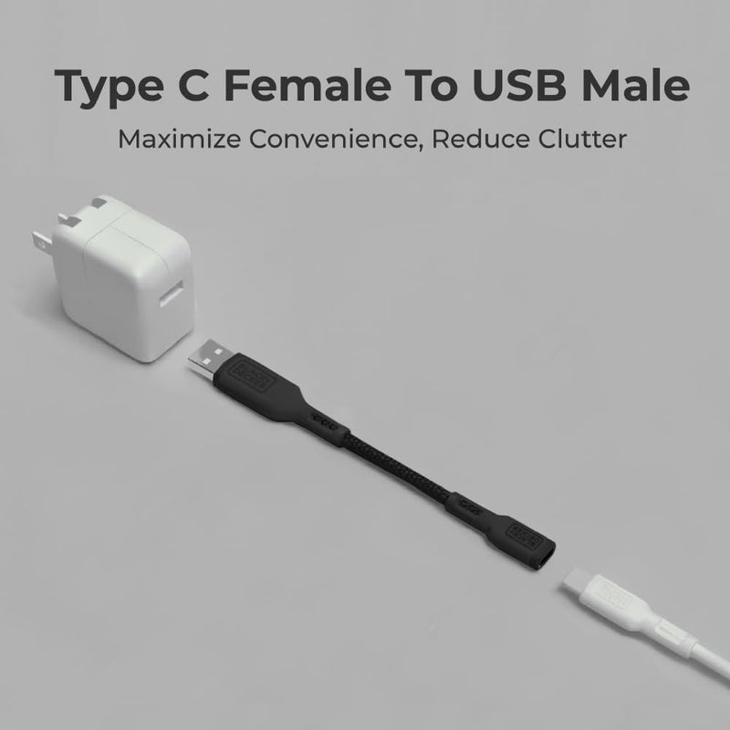 BLACK+DECKER USB-C to USB Adapter – 2-Pack OTG Cables for MacBook, iPhone, Samsung Galaxy