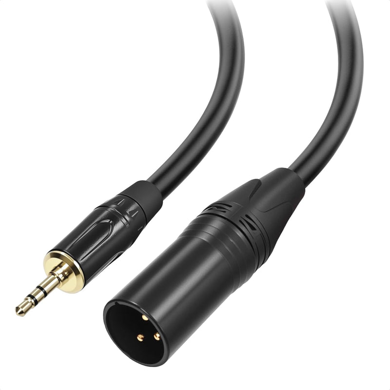 Cyberguys 3.5mm to XLR Male Audio Cable – TRS to XLR Balanced Studio Cord