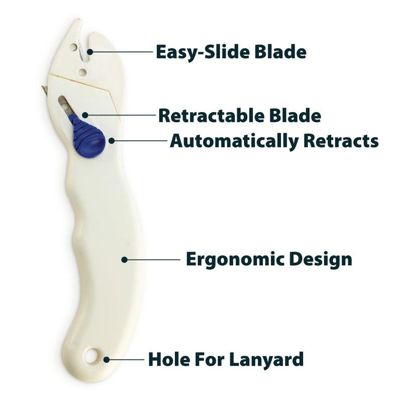 OpenX Dual Blade Package Opener – Safe Box Cutter with Replaceable Blades
