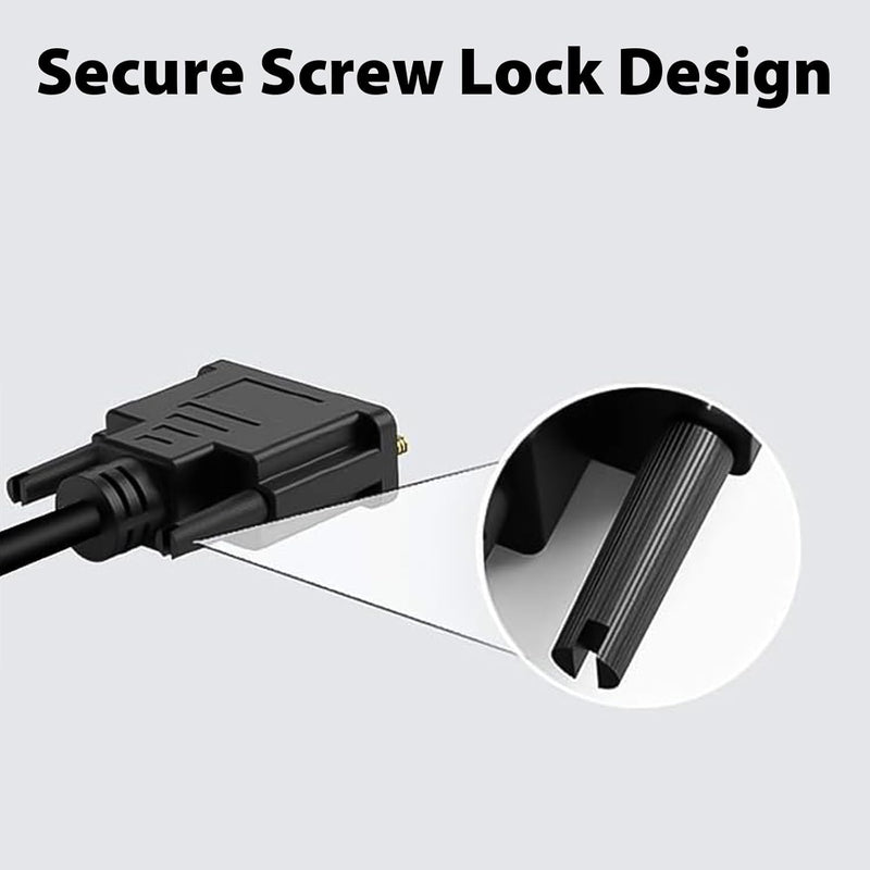 Cyberguys Dual Link DVI Cable – Gold-Plated DVI-D Cord w/Screw Lock, 2560x1600@60Hz, 1080P@120Hz