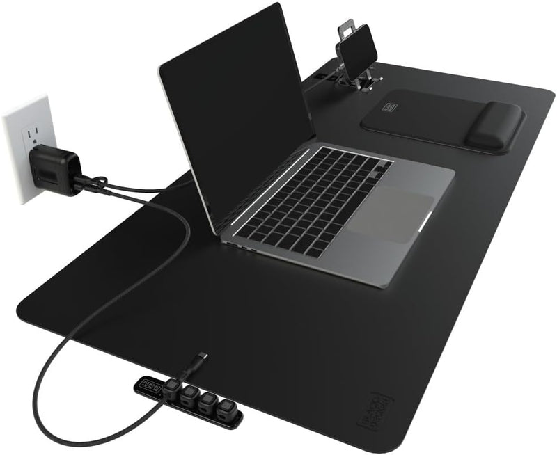 BLACK+DECKER Home Office Kit – 7-Piece Desk Set – Desk Mat & 38W PD Charger