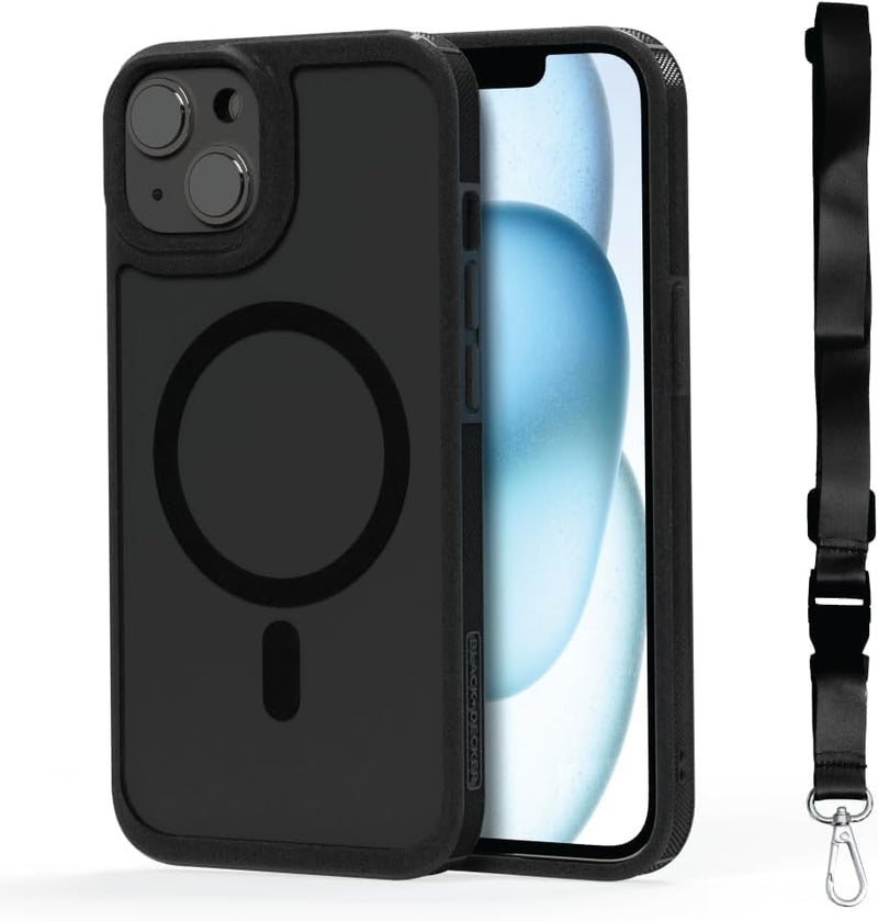 BLACK+DECKER iPhone 14 Case – MagSafe, Shockproof, Lanyard Strap, Custom Buttons