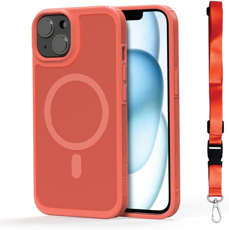 BLACK+DECKER iPhone 14 Case – MagSafe, Shockproof, Lanyard Strap, Custom Buttons