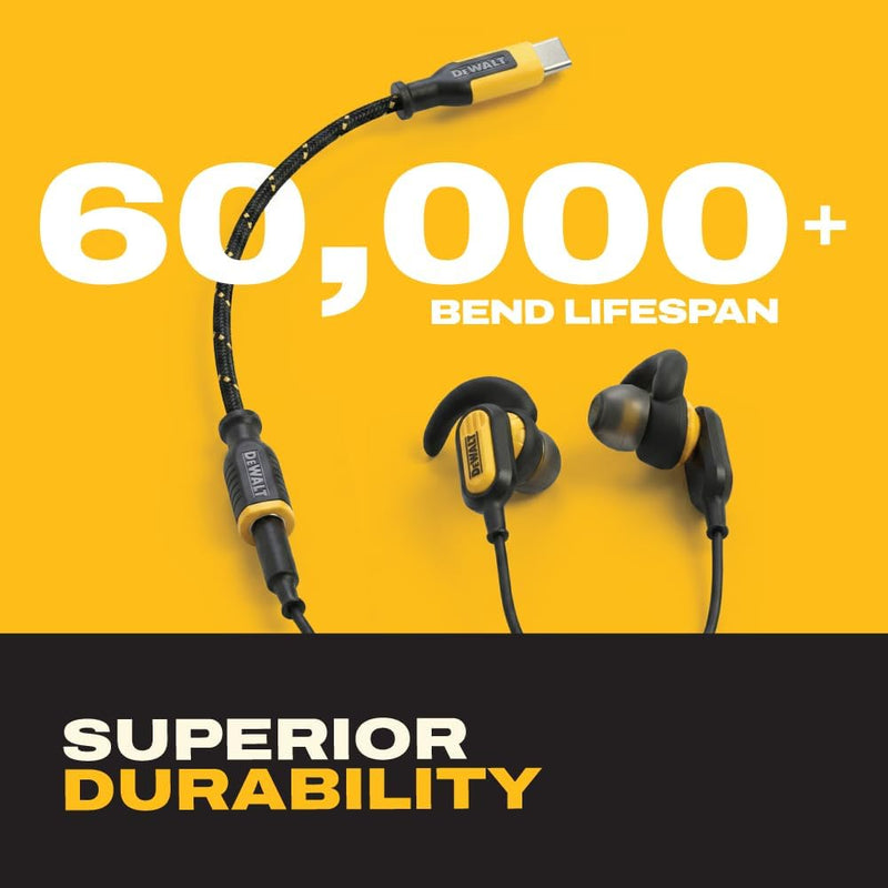 DEWALT USB-C to 3.5mm Headphone Jack Adapter with DAC Chip