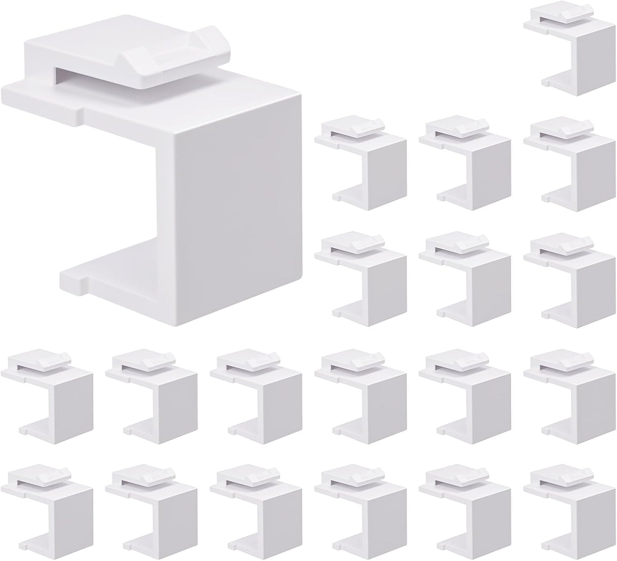 Cyberguys Blank Keystone Inserts White – 20-Pack