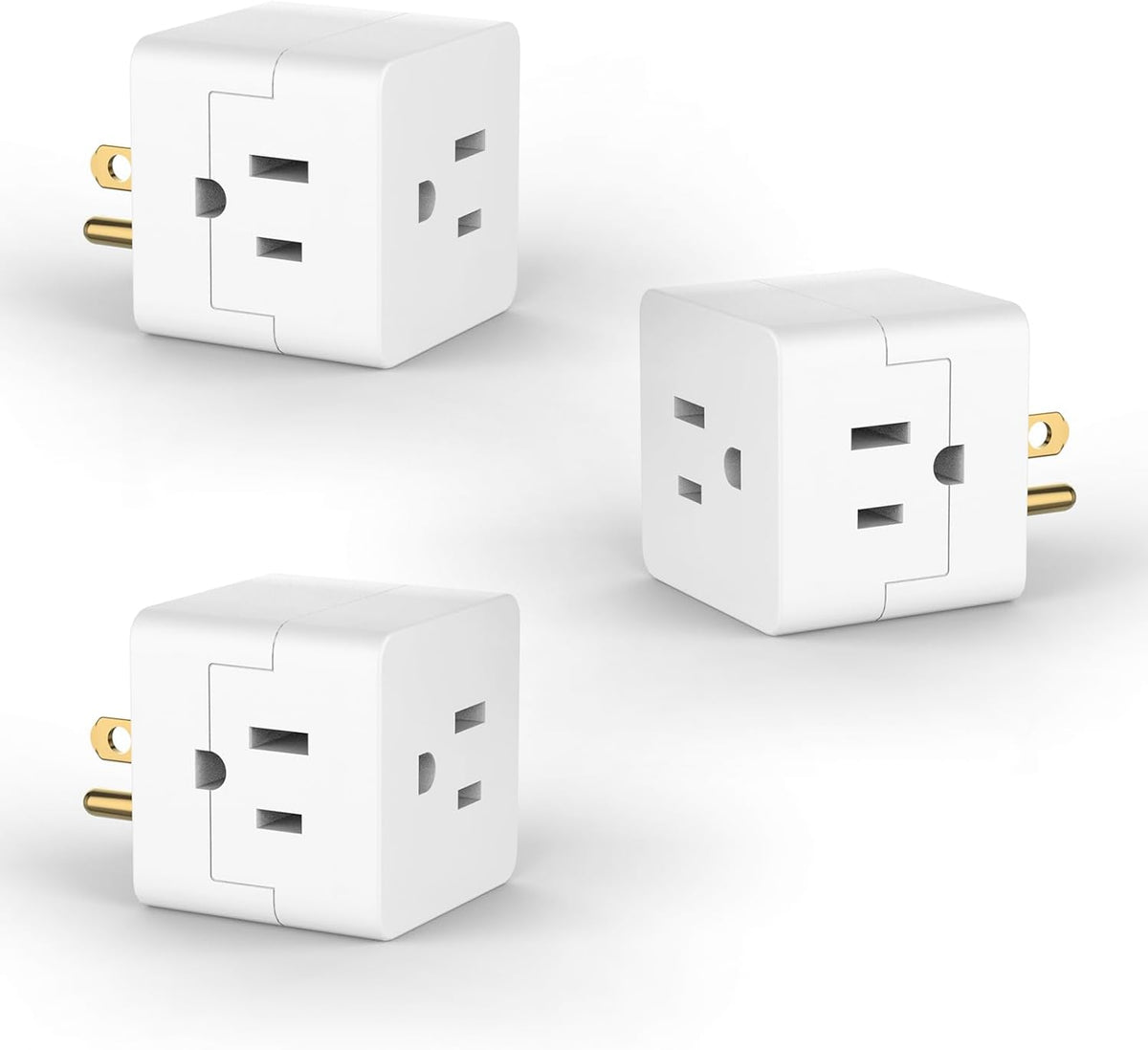 3-Outlet Wall Tap Extender 3 Pack — Cyberguys