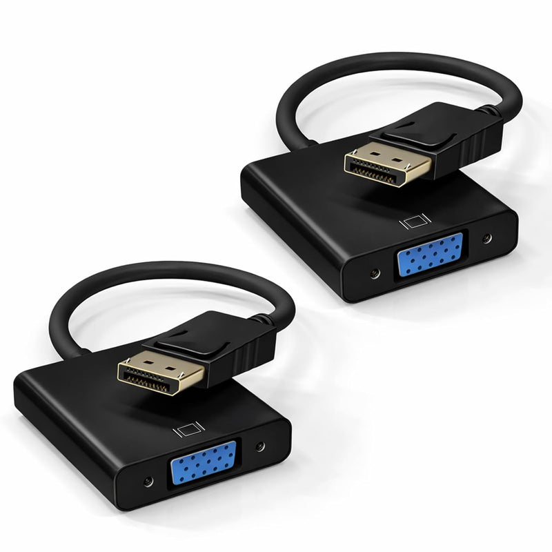 Cyberguys DisplayPort to VGA Adapter Cable, 1080p with Secure Latch