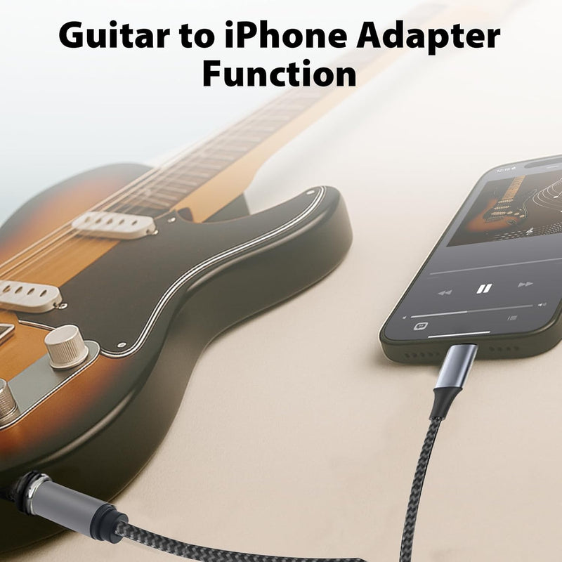 Cyberguys USB-C to 1/4″ Audio Cable – Braided Type-C to 6.35mm TRS Cord